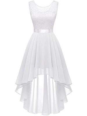 Homecoming Cocktail Formal Dresses 2025 Wedding Guest Party Prom Sleeveless Lace High Low Dress