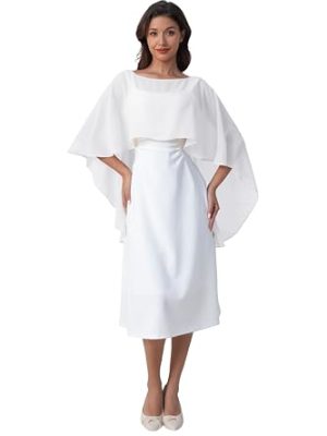 Women's Soft Chiffon Shawl Wraps Shrug for Evening Dress Wedding Cape Cover Up 1920s Shawl