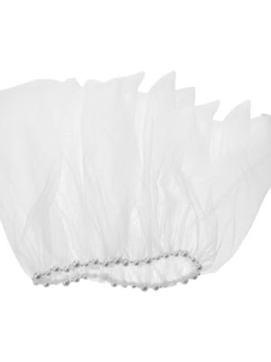 Sheer Tulle Bridal Shawl with Faux Pearls Elegant Wedding Cape for Brides Bridesmaids Lightweight Formal Wrap for Evening