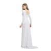 Women's Backless Lace Bridal Wedding Dresses with Long Sleeves PWD100