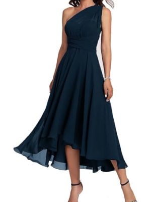 Tea Length Infinity Bridesmaid Dresses High Low Convertible Wedding Guest Dress