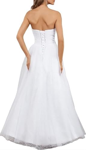 Women's Lace Wedding Dresses for Bride Tulle Bridal Gowns