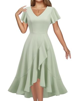 Women's Cocktail Dresses, Formal Wedding Guest High Low Vintage Party Evening Prom Halloween Dress 2025