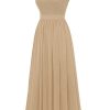 Women's V Neck Sleeveless Lace Bridesmaid Dress Wedding Party Gown