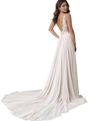 Lace Appliqued Wedding Dresses for Bride 2025 Beach Wedding Bridal Gowns for Women SE002