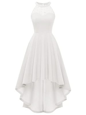 Women Cocktail Prom Wedding Dress Halter Lace Evening Party Short Vintage Homecoming Dresses