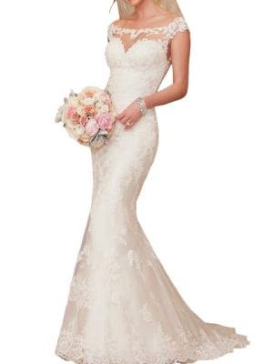 Women's Beach Wedding Dresses for Bride 2025 Long Lace Wedding Bridal Gowns YZTSWD057