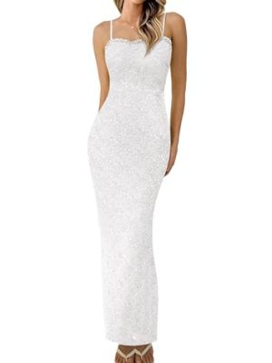 Summer Dresses for Women 2025 Lace Floral Bodycon Semi Formal Party Wedding Guest Boho Maxi Dress