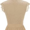 Women's V Neck Sleeveless Lace Bridesmaid Dress Wedding Party Gown