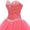 Women's Sweetheart Ball Gown Tulle Quinceanera Dresses Prom Dress