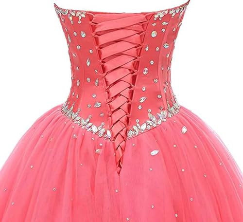 Women's Sweetheart Ball Gown Tulle Quinceanera Dresses Prom Dress