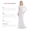 Women's Backless Lace Bridal Wedding Dresses with Long Sleeves PWD100