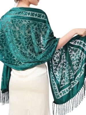 Elegant Women Shawl Shoulder Wrap for Evening Dress Ethic Styled Scarf for Wedding Bridesmaid